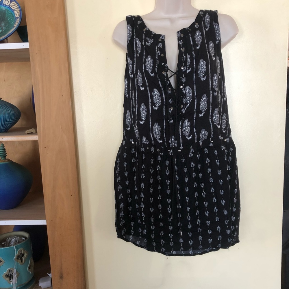 The Jet Set Diaries Black Patterned Dress L